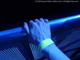 Marie-Hélène Cyr's hand during the Bon Jovi show in Montreal, Quebec, Canada (May 18, 2018)